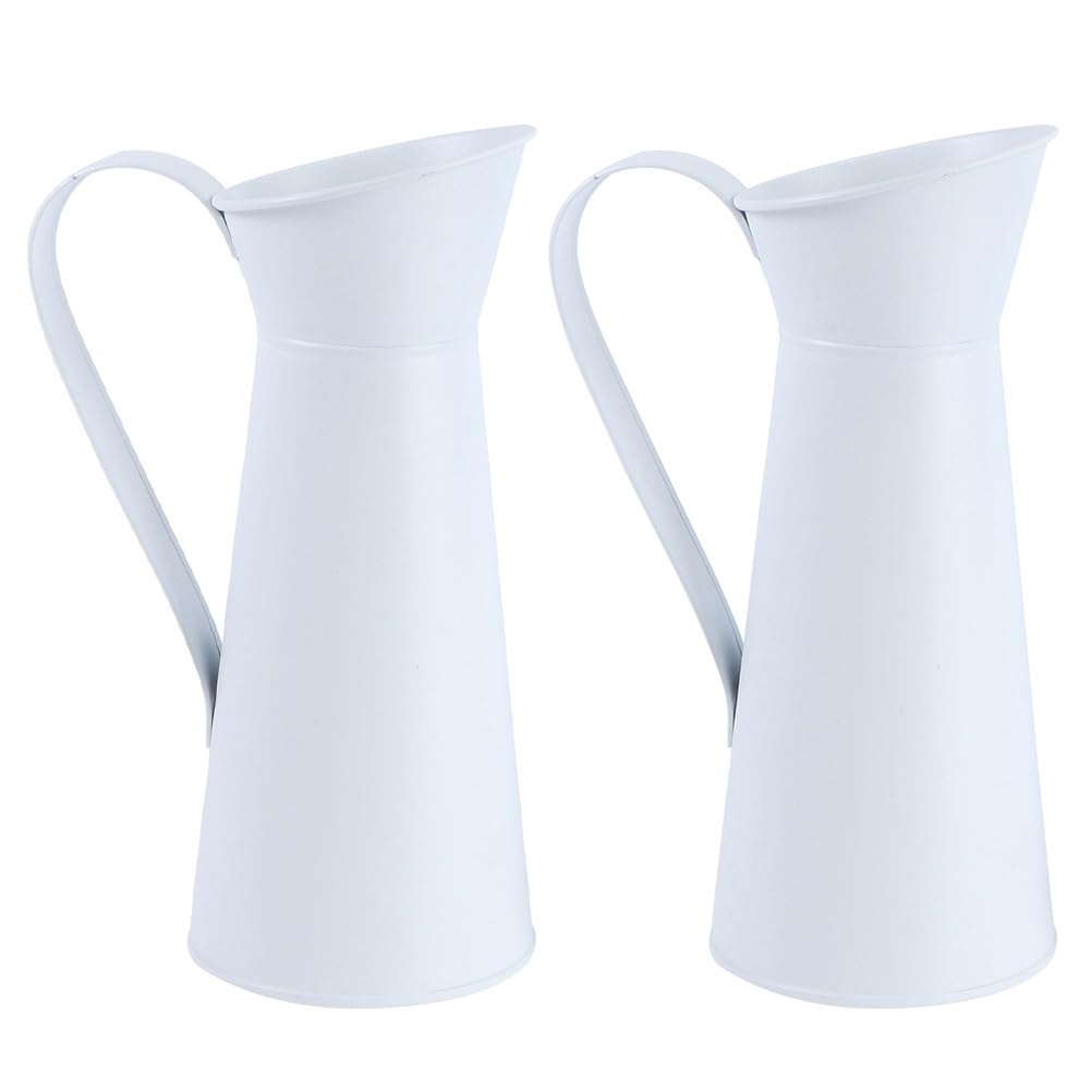 Amazon.co.jp: MERRYHAPY ビンテージ 水差し 花瓶 2個 花瓶 金属